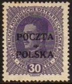 Polonia 0083 Selo Áustria sobrecarga de Ocupação NN aa0089