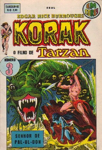 Tarzan BI em cores Korak O filho de Tarzan nº 03 ebal