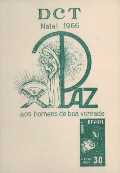 Brasil Folhinhas Filatélicas F-O-30 Natal de 1966